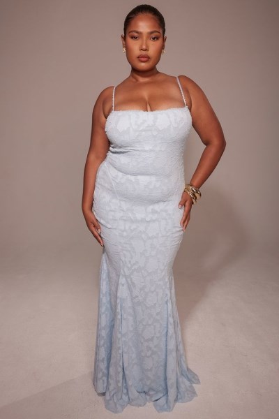 Joan Bluebell Lace Up Back Maxi Dress - Image 11